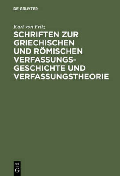 Cover for Fritz · Schriften zur griechischen (Book) (1976)