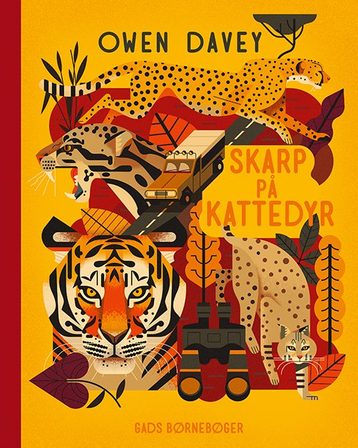 Cover for Owen Davey · Skarp på: Skarp på kattedyr (Innbunden bok) [1. utgave] (2020)