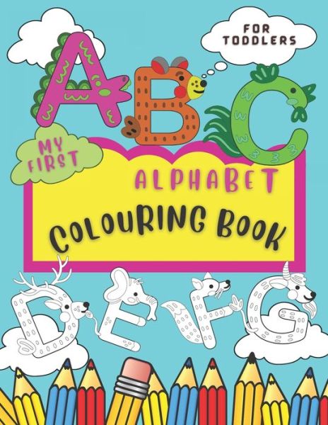 Cover for Sleepy Llama Press · My First Alphabet Colouring Book; Suitable for Pre-Schoolers, Nursery and Kindergarden: Mini Activity Book for Toddlers (Paperback Book) (2022)