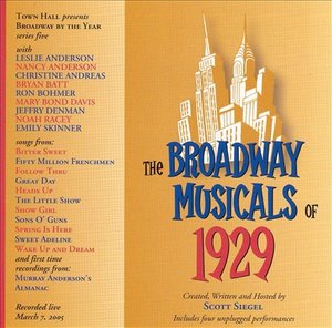 Cover for Original Cast · Broadway Musicals of 1929 (CD) (2007)