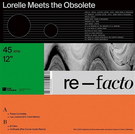 Cover for Lorelle Meets The Obsolete · Re-Facto (LP) [Coloured, Limited edition] (2020)
