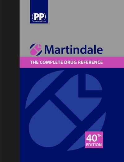 Cover for Martindale: The Complete Drug Reference: The Complete Drug Reference - Martindale (Hardcover Book) [39th Revised edition] (2020)