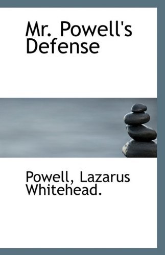 Cover for Powell Lazarus Whitehead. · Mr. Powell's Defense (Paperback Book) (2009)