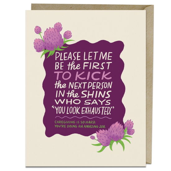 Cover for Em &amp; Friends · Em &amp; Friends Caregiving is Hard Greeting Card (Postcard) (2024)