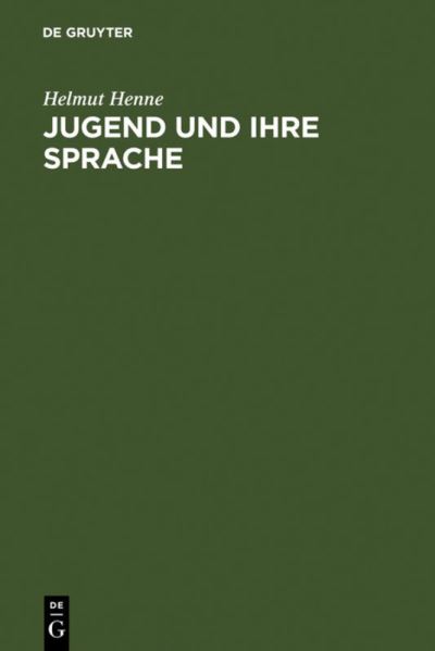 Cover for H. Henne · Jugend und ihre Sprache (Book) (1995)