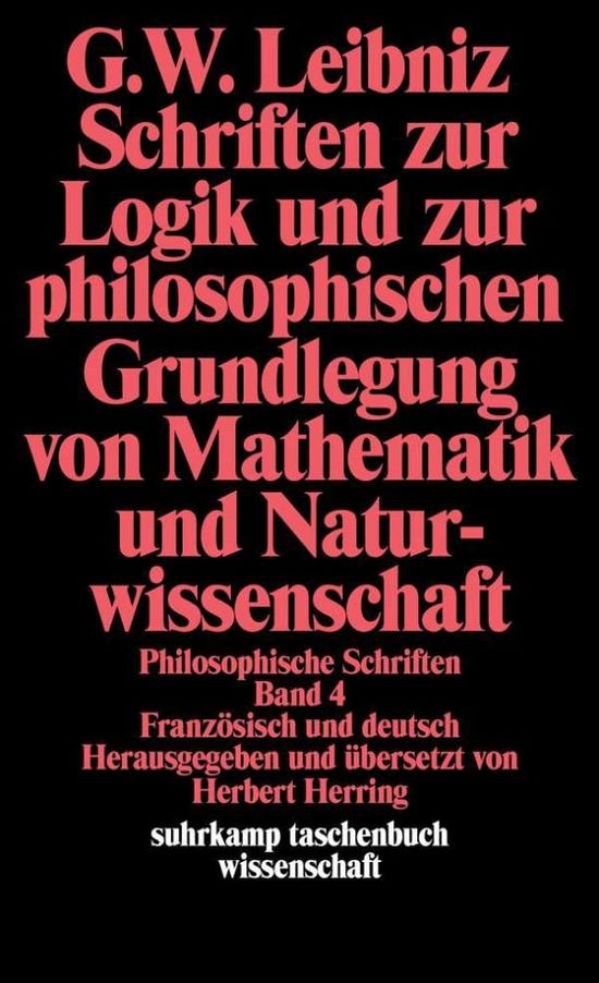 Cover for Gottfried Leibniz · Philosophische Schriften (Book)