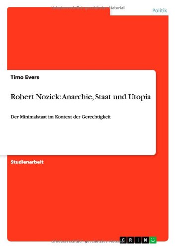 Cover for Evers · Robert Nozick: Anarchie, Staat un (Book) [German edition] (2010)