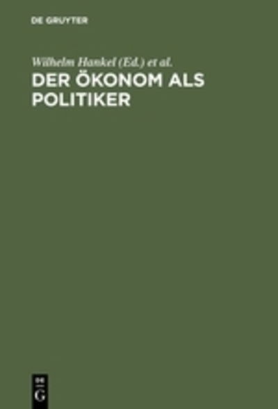 Cover for Der Ökonom als Politiker (Book) (2003)