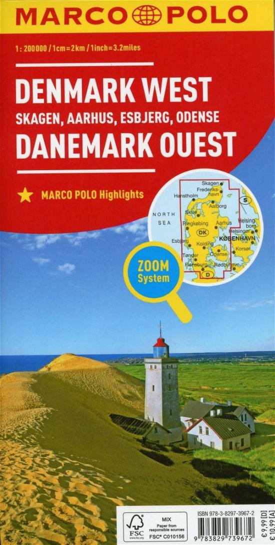 Cover for Mair-Dumont · Marco Polo Danmark: Danmark Vest: Skagen, Aarhus, Esbjerg, Odense (Print) (2017)