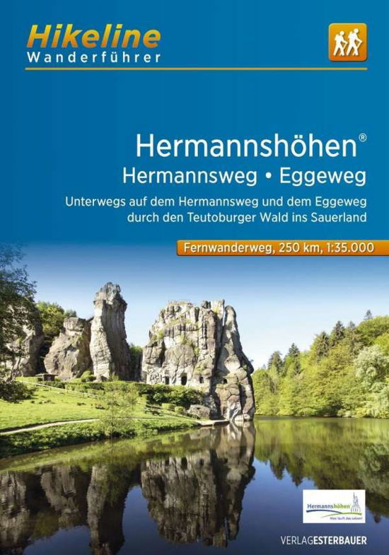 Hermannshöhen, Hermannsweg, Eggeweg: Unterwegs auf Hermannsweg und Eggeweg durch den Teutoburger Wald ins Sauerland - Esterbauer - Kirjat - Verlag Esterbauer - 9783850007672 - keskiviikko 16. tammikuuta 2019