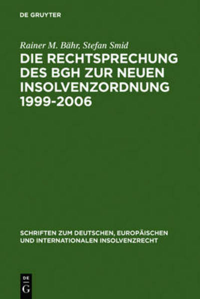Cover for R.M. Bähr · Rechtsprechung des BGH.Insolv (Book) [German edition] (2006)