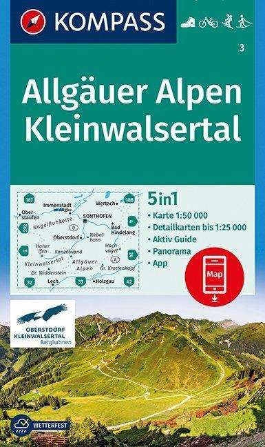 Cover for Mair-Dumont / Kompass · Kompass Wanderkarte: Allgäuer Alpen, Kleinwalsertal (Inbunden Bok) (2018)