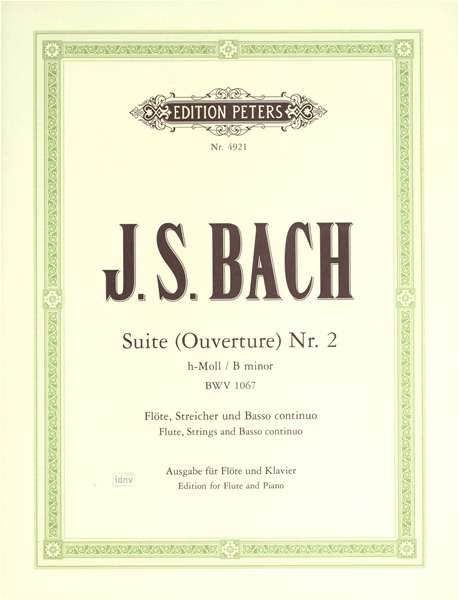 Cover for Johann Sebasti Bach · Suite (Overture) BWV 1067 (Sheet music) (2001)