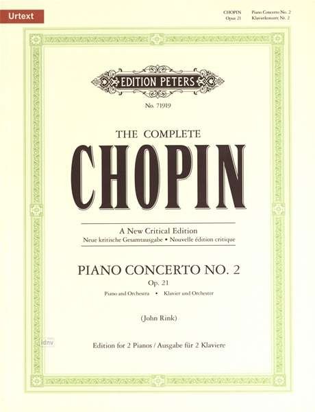 Klavierkon.Nr.2 op.21,KA.EP71919 - Chopin - Bøger -  - 9790577087672 - 1. maj 2022
