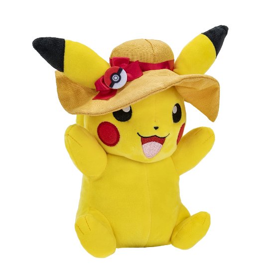 Plush Pikachu With Summer Hat ( 38108 ) - Pokemon - Merchandise -  - 0191726440673 - 