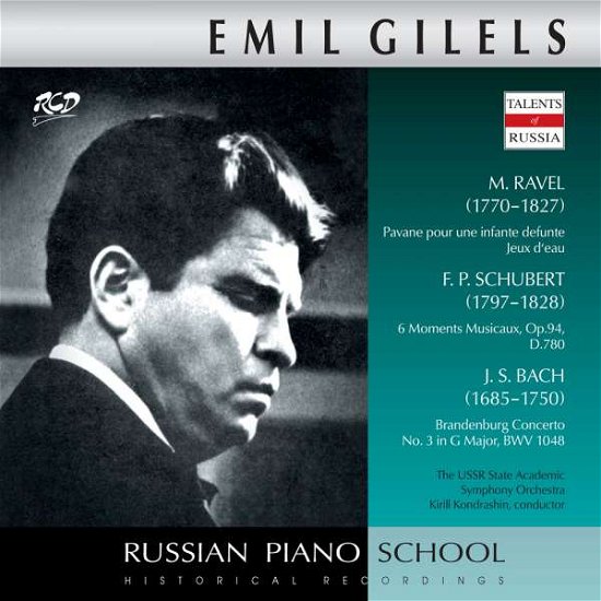 Cover for Gilels Emil · Gilels Emil - Ravel - Schubert - Bach (CD)