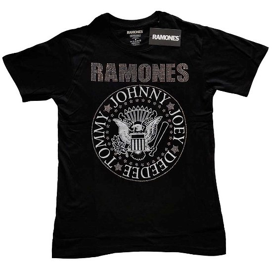 Ramones Unisex T-Shirt: Presidential Seal (Embellished) - Ramones - Koopwaar -  - 5056561022673 - 