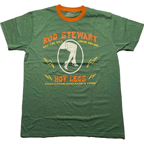 Rod Stewart Unisex Ringer T-Shirt: Hot Legs - Rod Stewart - Koopwaar -  - 5056561064673 - 