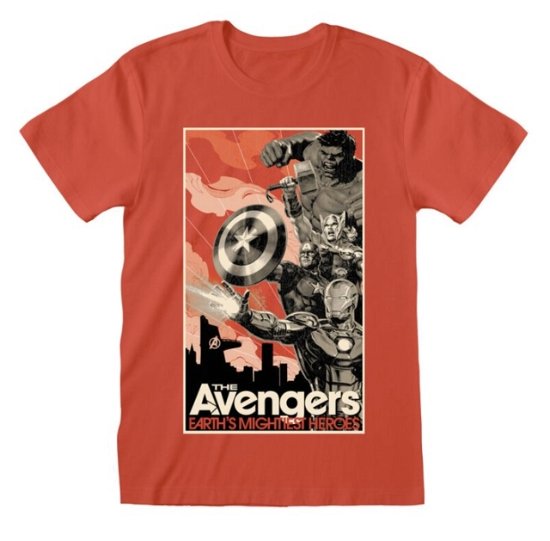 Marvel Comics Avengers - Stylised Poster T Shirt - Marvel - Merchandise - MARVEL - 5056688529673 - 1. maj 2024