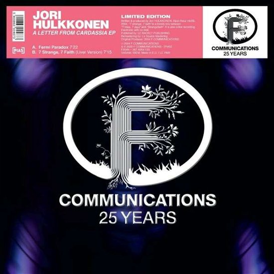Cover for Jori Hulkkonen · A Letter From Cardassia (LP) [EP edition] (2020)