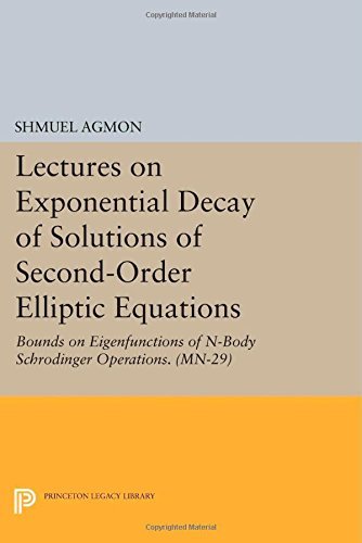 Cover for Shmuel Agmon · Lectures on Exponential Decay of Solutions of Second-Order Elliptic Equations: Bounds on Eigenfunctions of N-Body Schrodinger Operations. (MN-29) - Mathematical Notes (Taschenbuch) (2014)