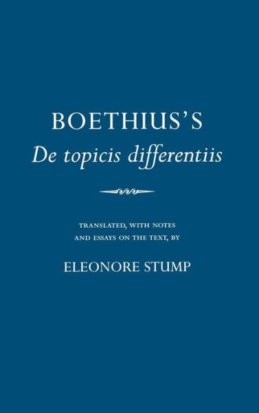 Cover for Boethius · Boethius's &quot;De topicis differentiis&quot; (Inbunden Bok) (1978)