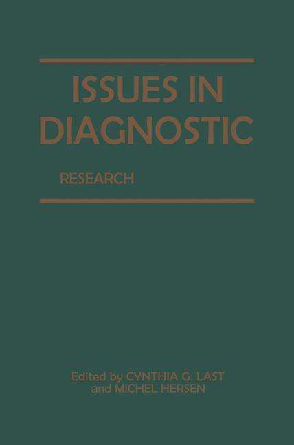 Cover for Michel Hersen · Issues in Diagnostic Research (Paperback Bog) [Softcover reprint of the original 1st ed. 1987 edition] (2012)