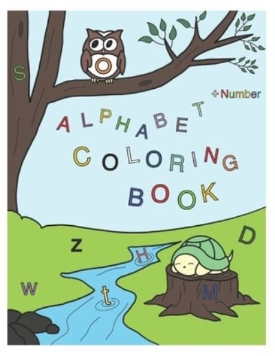 Cover for Dafiz Art · Alphabet Coloring Book For Kids Ages 2 - 8: This coloring book is very helpful for children in learning the alphabet and numbers with very interesting pictures of animals and fruits (Taschenbuch) (2021)