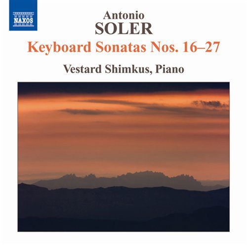 Cover for Soler / Vestard Shimkus · Soler: Keyboard Sonatas Nos. 16-27 (CD) (2012)