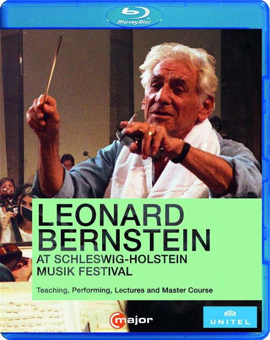 Cover for Leonard Bernstein at Schleswig Holstein Musik · Leonard Bernstein At Schleswig-Holstein Musik Festival - Teaching. Performing. Lectures And Master Course (Blu-ray) (2018)