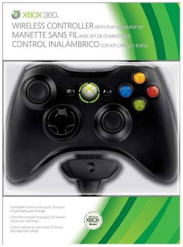 Cover for Microsoft · Xbox 360 Wireless Controller + Play &amp; Charge Kit - Black (X360)