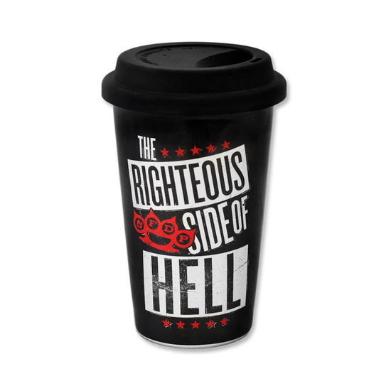 Five Finger Death Punch Wrong Side Of Heaven Travel Mug Ceramic - Five Finger Death Punch - Merchandise - FIVE FINGER DEATH PUNCH - 4039103739674 - 30. mars 2020