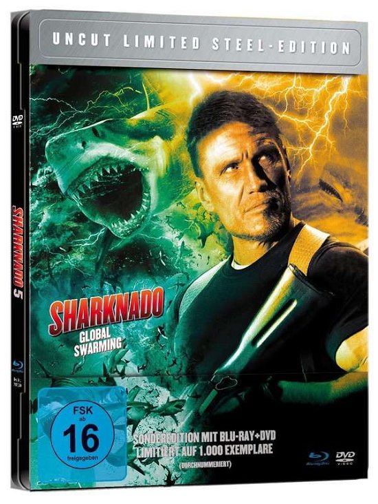 Cover for Ziering,ian / Reid,tara / Hasselhoff,david · Sharknado 5 - Limited Steel Edition (Blu-ray+dvd) (Blu-ray) (2021)