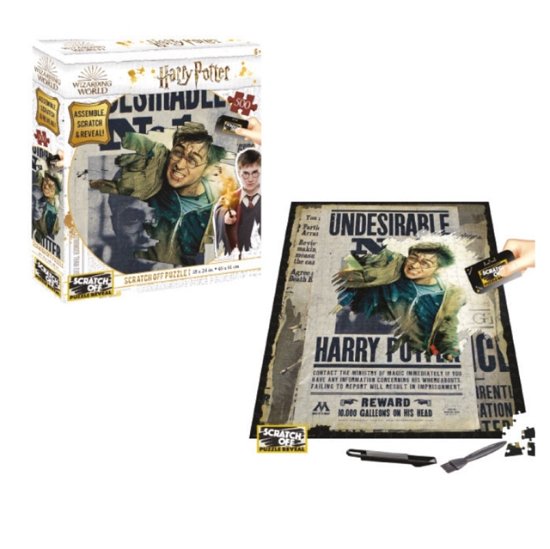 Harry Potter: Hogwarts Day To Night Scratch Off Puzzle (500pc) Puzzle - Harry Potter - Brettspill - UNIVERSITY GAMES - 5056015085674 - 1. april 2022