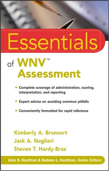 Cover for Brunnert, Kimberly A. (Harcourt Assessment) · Essentials of WNV Assessment - Essentials of Psychological Assessment (Paperback Book) (2008)