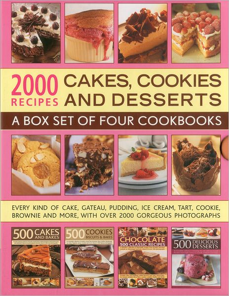 Cover for Martha Day · 2000 Recipes: Cakes, Cookies &amp; Desserts: a Box Set of Four Cookbooks: Every Kind of Cake, Gateau, Pudding, Ice Cream, Tart, Cookie, Brownie and More, with over 2000 Gorgeous Photographs (Hardcover Book) (2011)