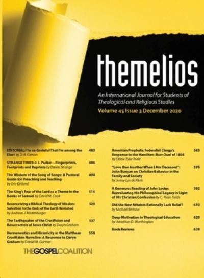 Cover for D. A. Carson · Themelios, Volume 45, Issue 3 (Paperback Book) (2021)