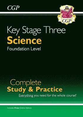 Cover for CGP Books · New KS3 Science Complete Revision &amp; Practice – Foundation (inc. Online Edition, Videos &amp; Quizzes) - CGP KS3 Revision &amp; Practice (Buch) [With Online edition] (2023)