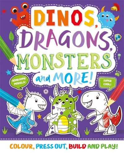 Cover for Igloo Books · Dinos, Dragons, Monsters and More! - Colour and Craft (Hardcover Book) (2020)