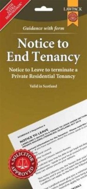 Cover for Notice to End Tenancy in Scotland: Notice to Leave to terminate a  Private Residential Tenancy (Paperback Book) (2022)