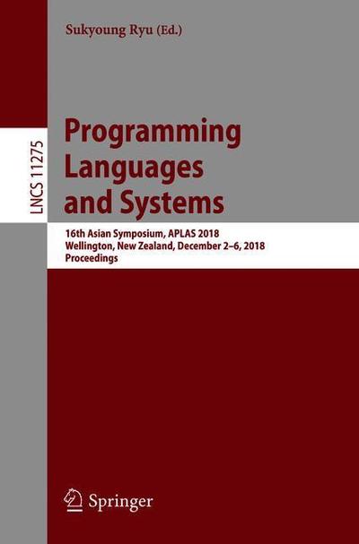 Cover for Programming Languages and Systems (Book) [1st ed. 2018 edition] (2018)