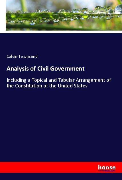 Cover for Townsend · Analysis of Civil Government (Book)