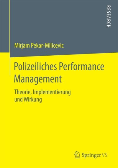 Cover for Pekar-Milicevic · Polizeiliches Performan (Book) (2016)