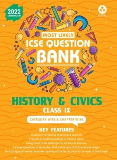 Cover for Oswal · Most Likely Question Bank for History &amp; Civics : Icse Class 9 for 2022 Examination (Paperback Book) (2021)