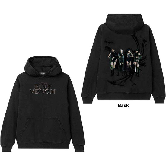 Cover for BlackPink · BlackPink Unisex Pullover Hoodie: Pink Venom Oil Stroke (Black) (Back Print) (Hoodie)