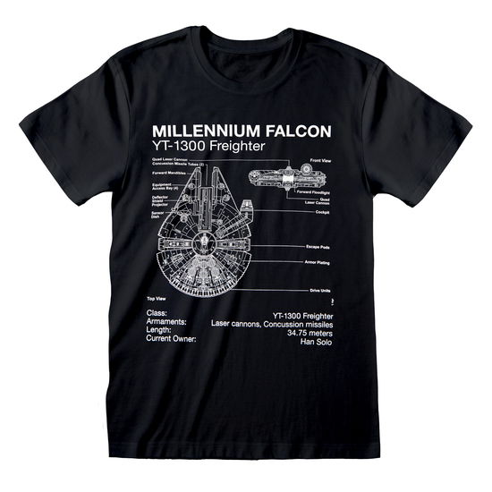 Cover for T-Shirt · STAR WARS - T-Shirt - Millennium  Falcon Sketch (M (MERCH) (2019)