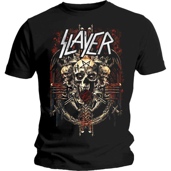 Slayer Unisex T-Shirt: Demonic Admat - Slayer - Produtos - MERCHANDISE - 5056170639675 - 17 de janeiro de 2020
