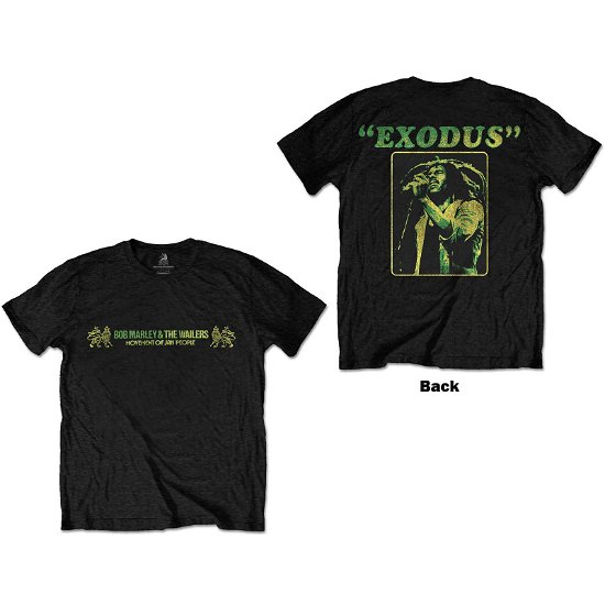 Bob Marley Unisex T-Shirt: Exodus (Back Print) - Bob Marley - Merchandise -  - 5056561044675 - 