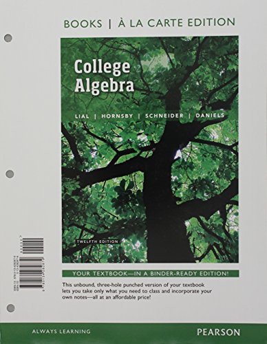 Cover for Margaret Lial · College Algebra, Books a la Carte Edition plus MyLab Math with Pearson eText -- 24-Month Access Card Package (Drucksachen) (2016)