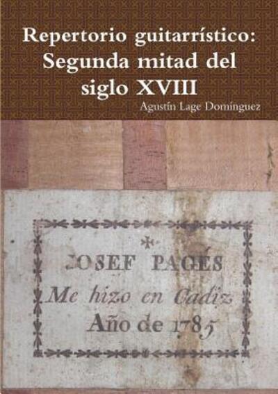 Cover for Agustín Lage Domínguez · Repertorio guitarrístico (Pocketbok) (2017)